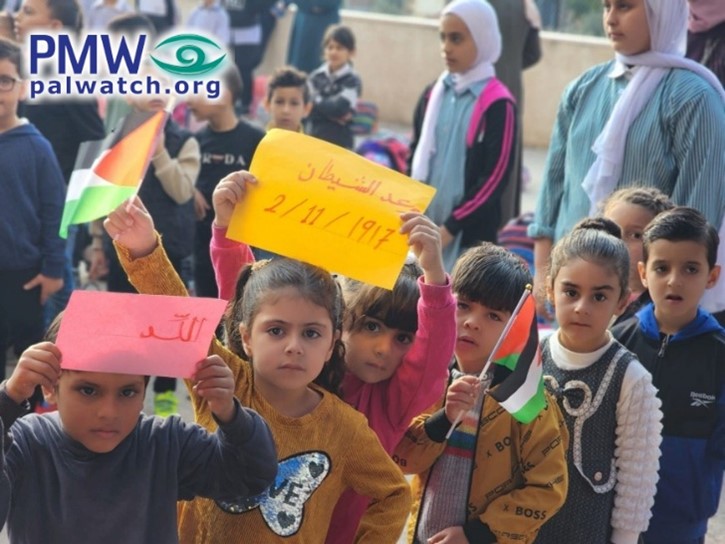 Children holding sign
