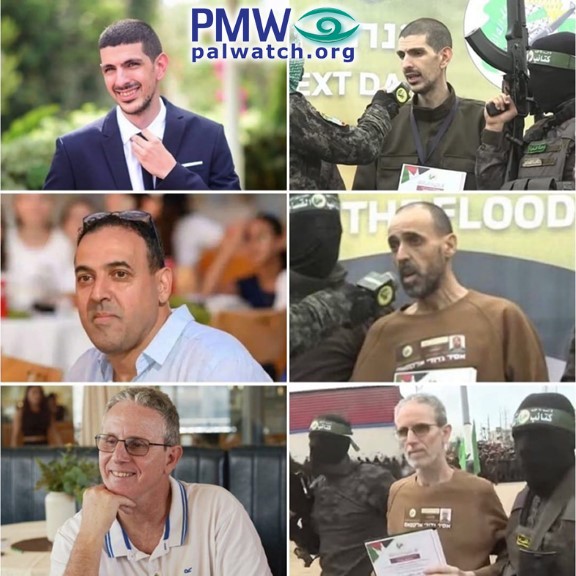 Pictures of hostages before and after captivity