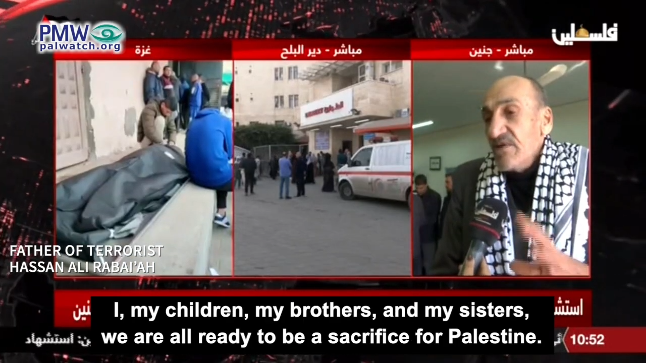 Father of terrorist on PA TV