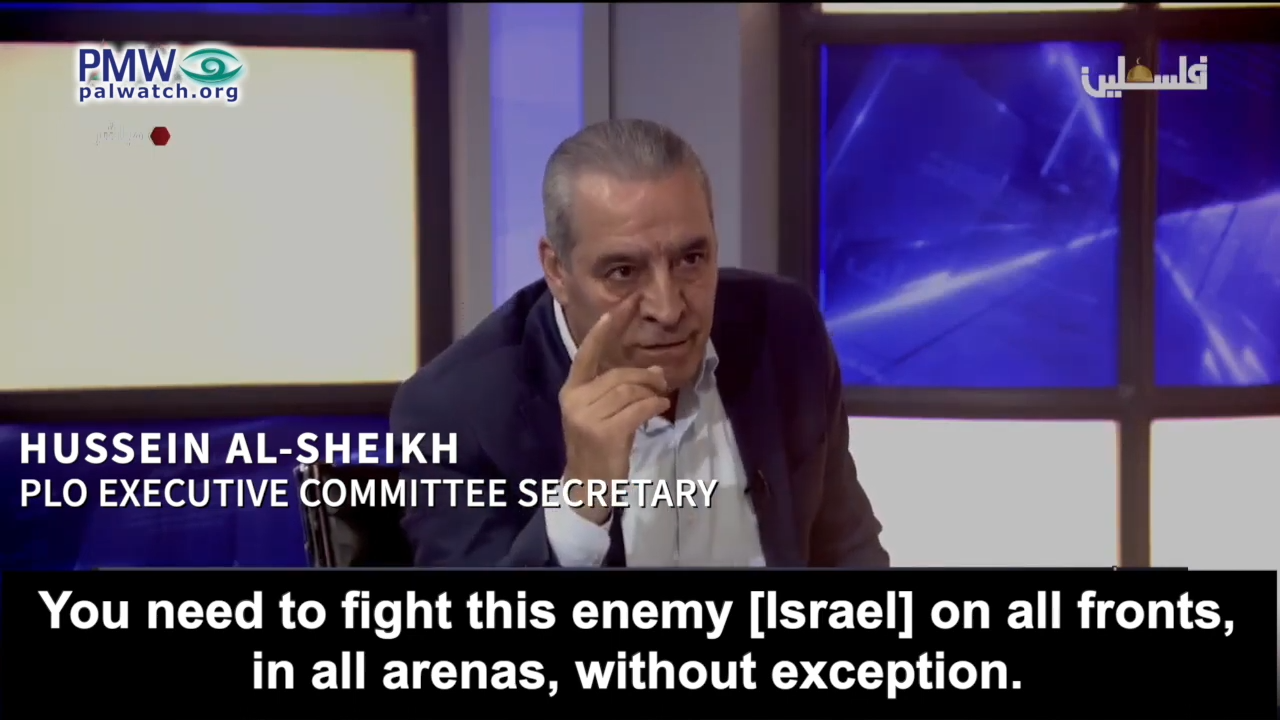 Hussein Al-Sheikh on TV