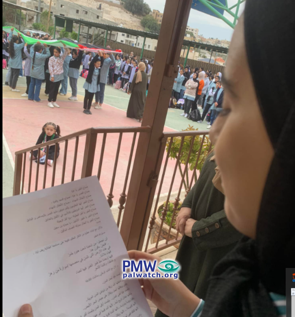 Schoolgirl reading glorification text for Oct. 7