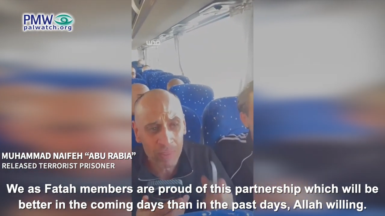 Released terrorist prisoner speaking